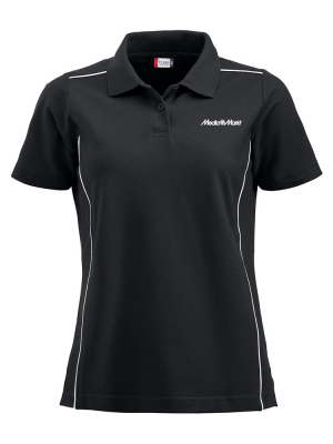 Damen Poloshirt New Alpena Schwarz